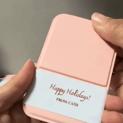 Espejo Personalizable Compacto de Cuero 